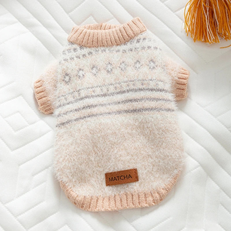 Pet Dog Sweaters for Small Medium Dogs Winter Warm Puppy Turtleneck Fashion Cat Knitted Sweaters Chihuahua Dog Clothes Dog Coat