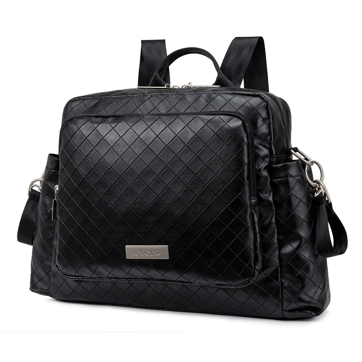 Soboba 2023 New Diaper Bags for Mother Waterproof Large Capacity Solid Polyester Diaper Backpacks Travel Bag for Newborn Baby
