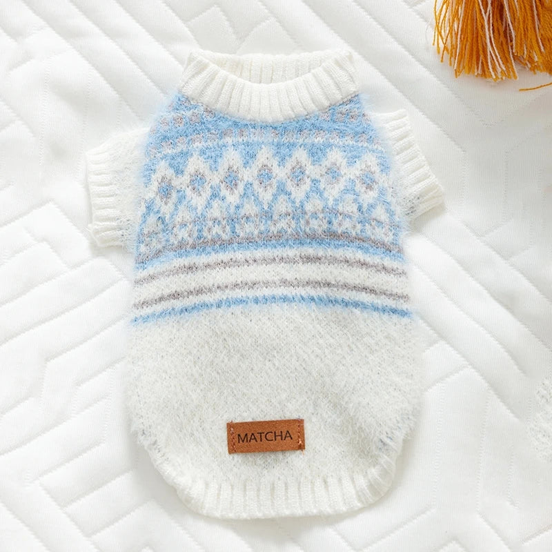 Pet Dog Sweaters for Small Medium Dogs Winter Warm Puppy Turtleneck Fashion Cat Knitted Sweaters Chihuahua Dog Clothes Dog Coat