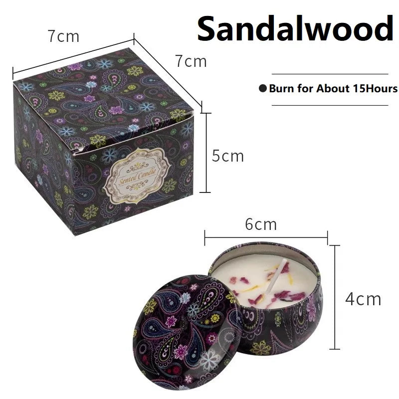 1/4PCS Vintage Scented Candles Soy Wax Candle Jars Flower Fragrance Scent Candle Wedding Ceremony Birthday Gifts Home Decoration