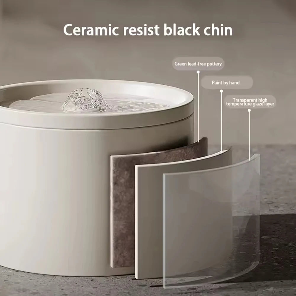 Water Dispenser Cat Automatic Water Dispenser, Pet Ceramic Bowl, Dog Bowl Water Dispenser, Circulation And Flow