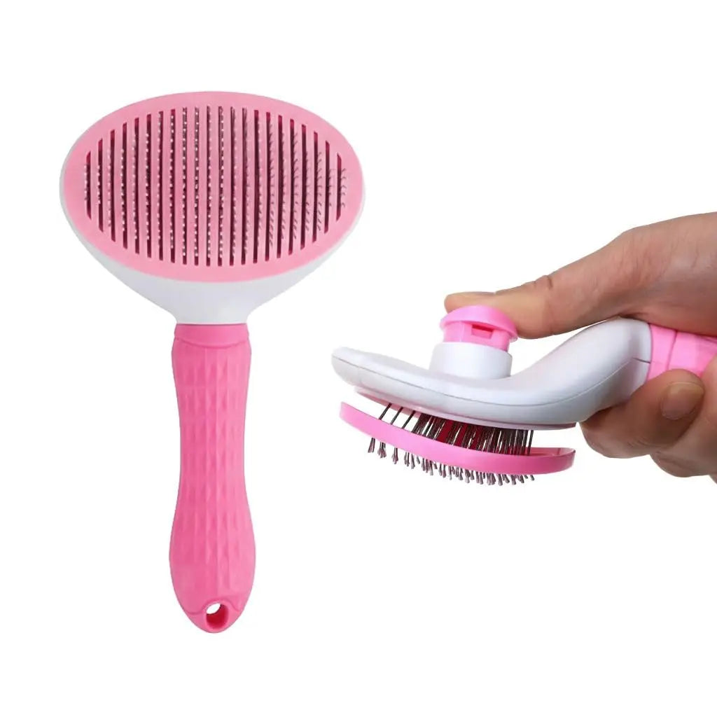 Non-Slip Pet Grooming Brush, ABS Material Easy to Clean, Massage & Deshed, Comfortable Ergonomic Design