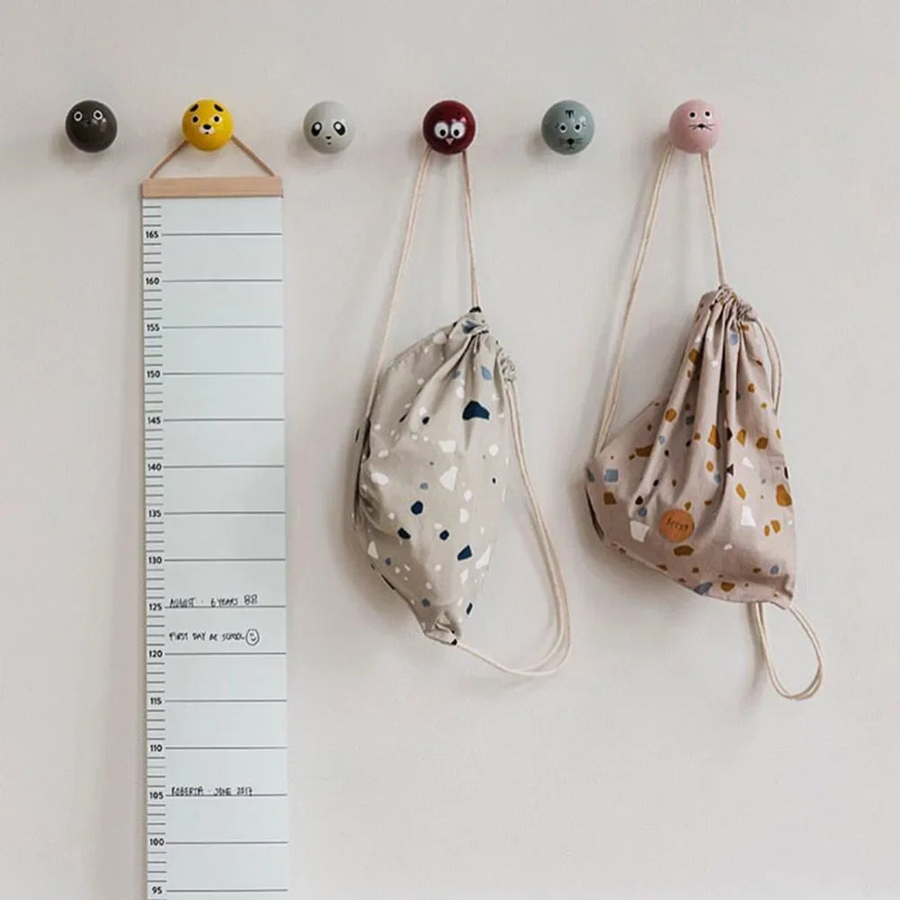 Nordic Children Height Ruler Canvas Hanging Growth Chart Kids Room Wall Decor Decorative Baby Photography Props Height Ruler