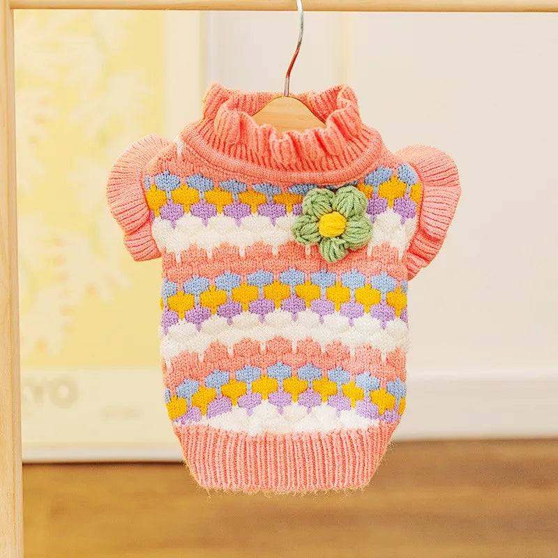 Pet Dog Sweaters for Small Medium Dogs Winter Warm Puppy Turtleneck Fashion Cat Knitted Sweaters Chihuahua Dog Clothes Dog Coat
