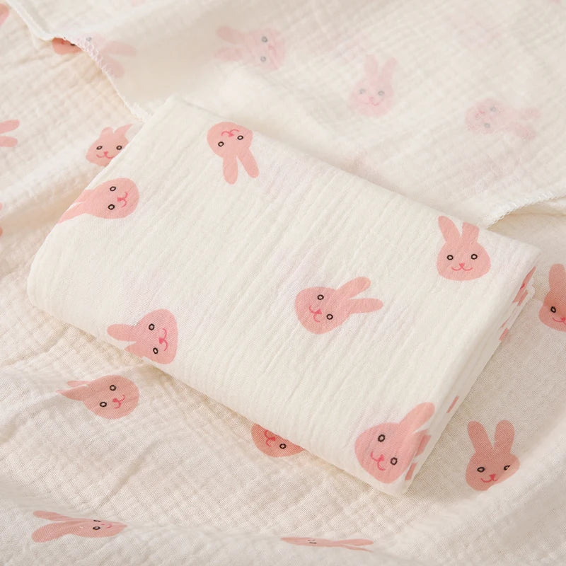1 Piece of Baby Muslin Swaddle Blanket, a Must-Have for Newborns, Muslin Baby Blanket for Newborn Boys/Girls, Cute Printed Patterns, 100% Pure Cotton Baby Swaddle Wrap Towel, Multi-Functional, Super Soft and Breathable Wrap B